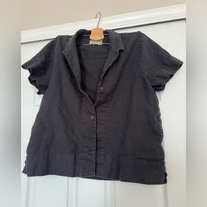 Off black Everlane linen “the notch shirt”